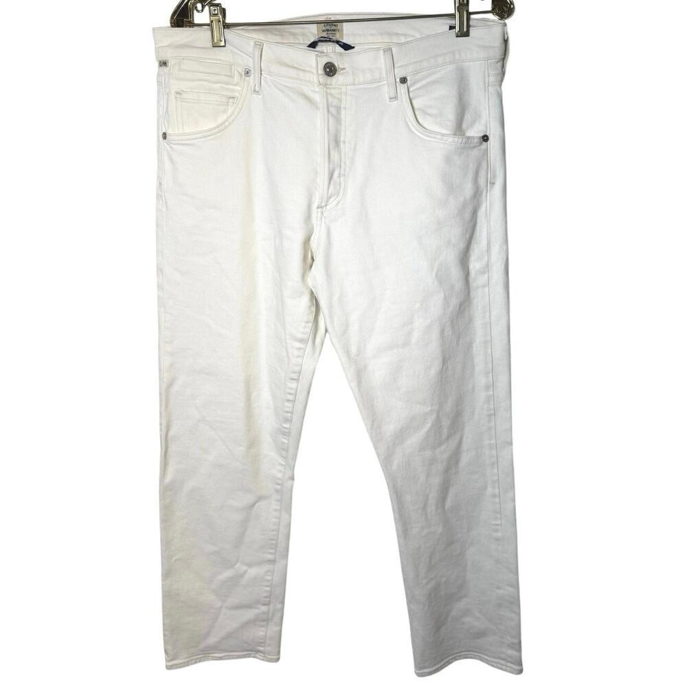 Citizens of Humanity Sz 30 Emerson Slim Boyfriend Off White Jeans EUC USA Made